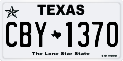 TX license plate CBY1370