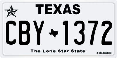 TX license plate CBY1372