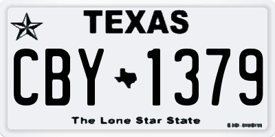 TX license plate CBY1379