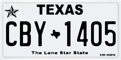 TX license plate CBY1405