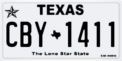 TX license plate CBY1411