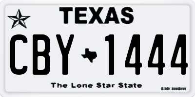 TX license plate CBY1444