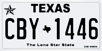 TX license plate CBY1446