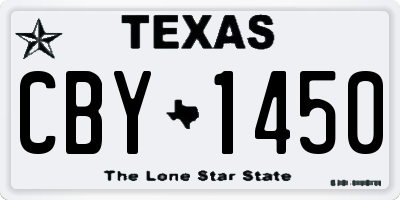 TX license plate CBY1450