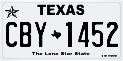 TX license plate CBY1452