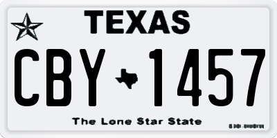 TX license plate CBY1457