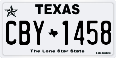 TX license plate CBY1458