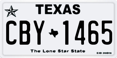 TX license plate CBY1465