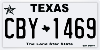 TX license plate CBY1469