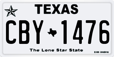 TX license plate CBY1476