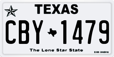 TX license plate CBY1479