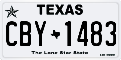 TX license plate CBY1483
