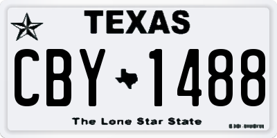 TX license plate CBY1488