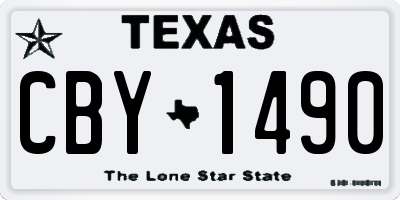 TX license plate CBY1490