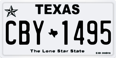 TX license plate CBY1495