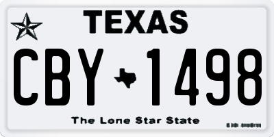 TX license plate CBY1498