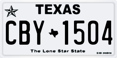 TX license plate CBY1504
