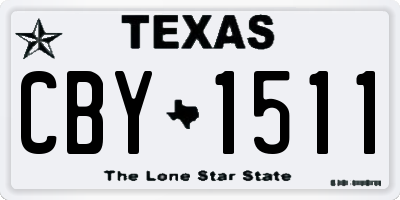 TX license plate CBY1511