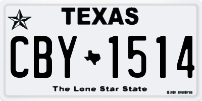 TX license plate CBY1514
