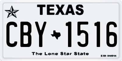 TX license plate CBY1516
