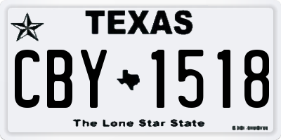 TX license plate CBY1518