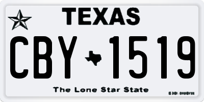 TX license plate CBY1519