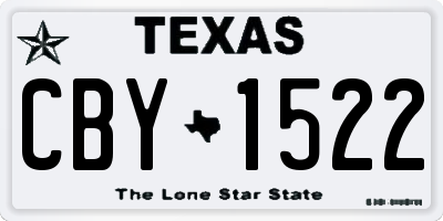 TX license plate CBY1522