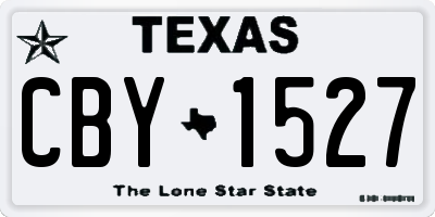 TX license plate CBY1527