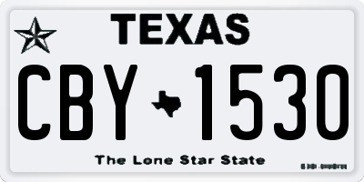 TX license plate CBY1530