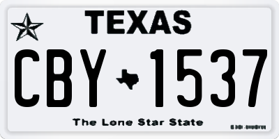 TX license plate CBY1537