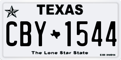 TX license plate CBY1544