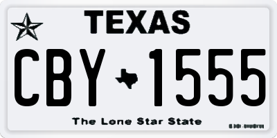 TX license plate CBY1555