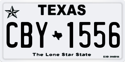TX license plate CBY1556