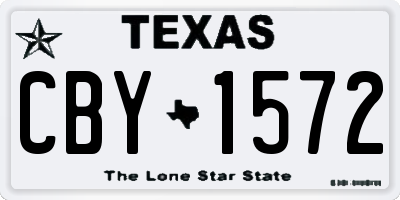 TX license plate CBY1572
