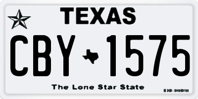 TX license plate CBY1575