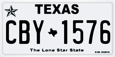 TX license plate CBY1576