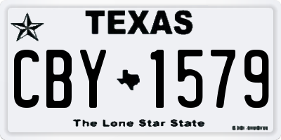 TX license plate CBY1579