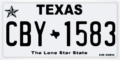 TX license plate CBY1583