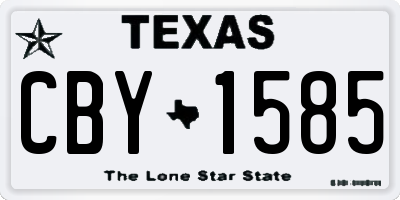 TX license plate CBY1585