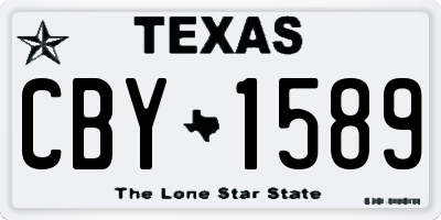 TX license plate CBY1589