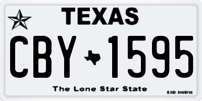 TX license plate CBY1595