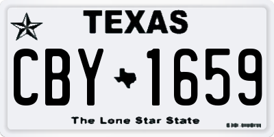 TX license plate CBY1659