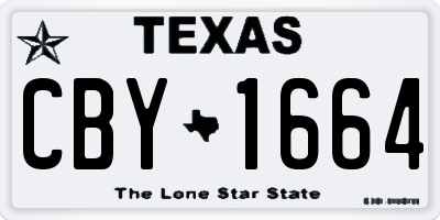 TX license plate CBY1664