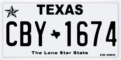 TX license plate CBY1674