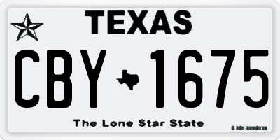TX license plate CBY1675