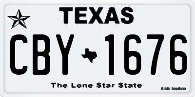 TX license plate CBY1676
