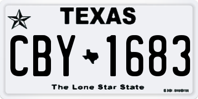 TX license plate CBY1683