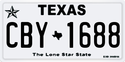 TX license plate CBY1688