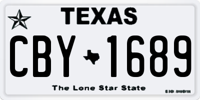 TX license plate CBY1689