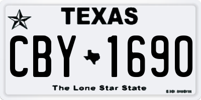 TX license plate CBY1690